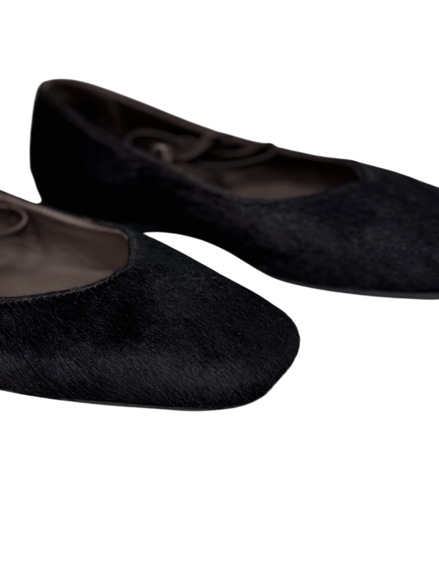 alohas Chocolate Brown Ponyskin Ballet Flats UK 5 EU 38 👠 - Reliked