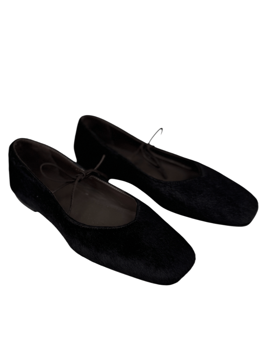 alohas Chocolate Brown Ponyskin Ballet Flats UK 5 EU 38 👠 - Reliked