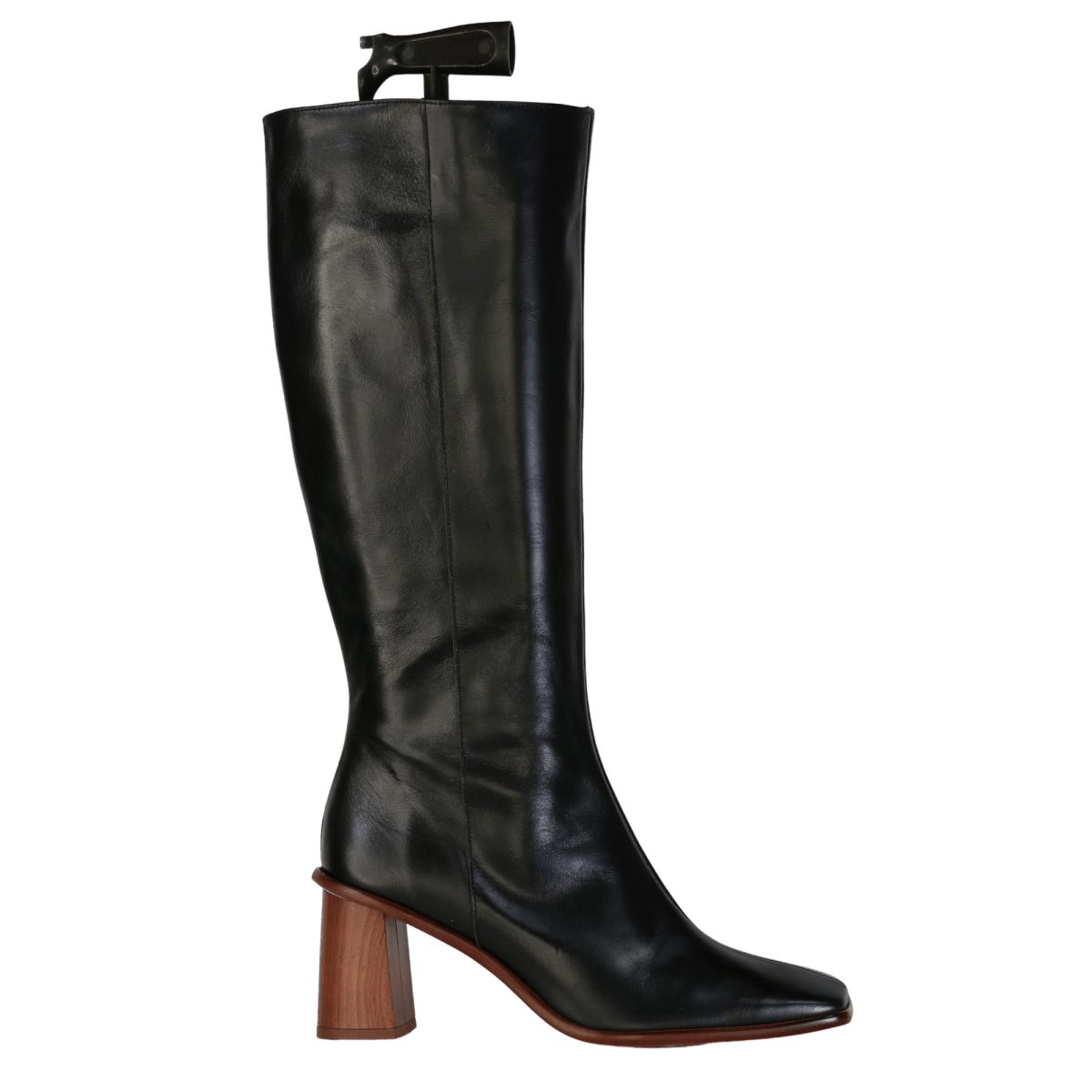 alohas East Black Leather Boots UK 8 EU 41 👠 - Reliked