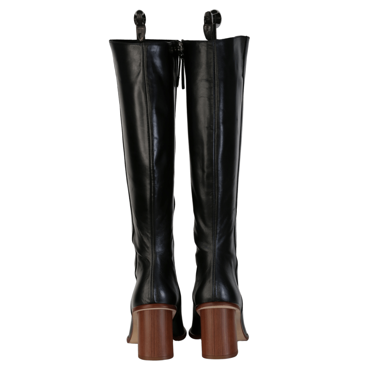 alohas East Black Leather Boots UK 8 EU 41 👠 - Reliked