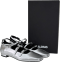 alohas Metallic Strappy Luke Ballet Flats Silver UK 6 EU 39 👠 - Reliked