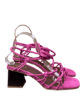 alohas Pink Suede Strappy Block Heel Sandals UK 5 EU 38 👠 - Reliked