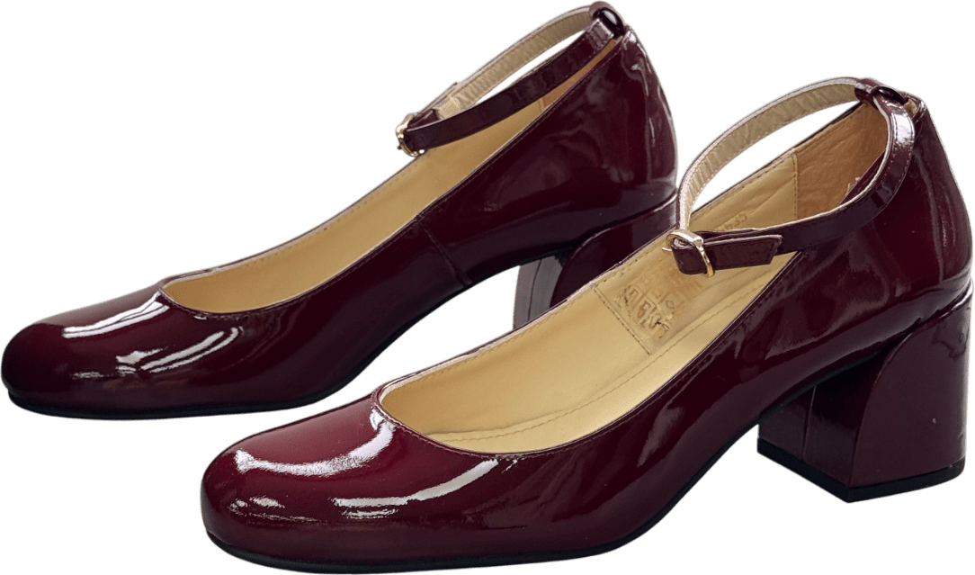alohas Red Antoine 65 Patent Leather Mary Jane Pumps UK 6 EU 39 👠 - Reliked