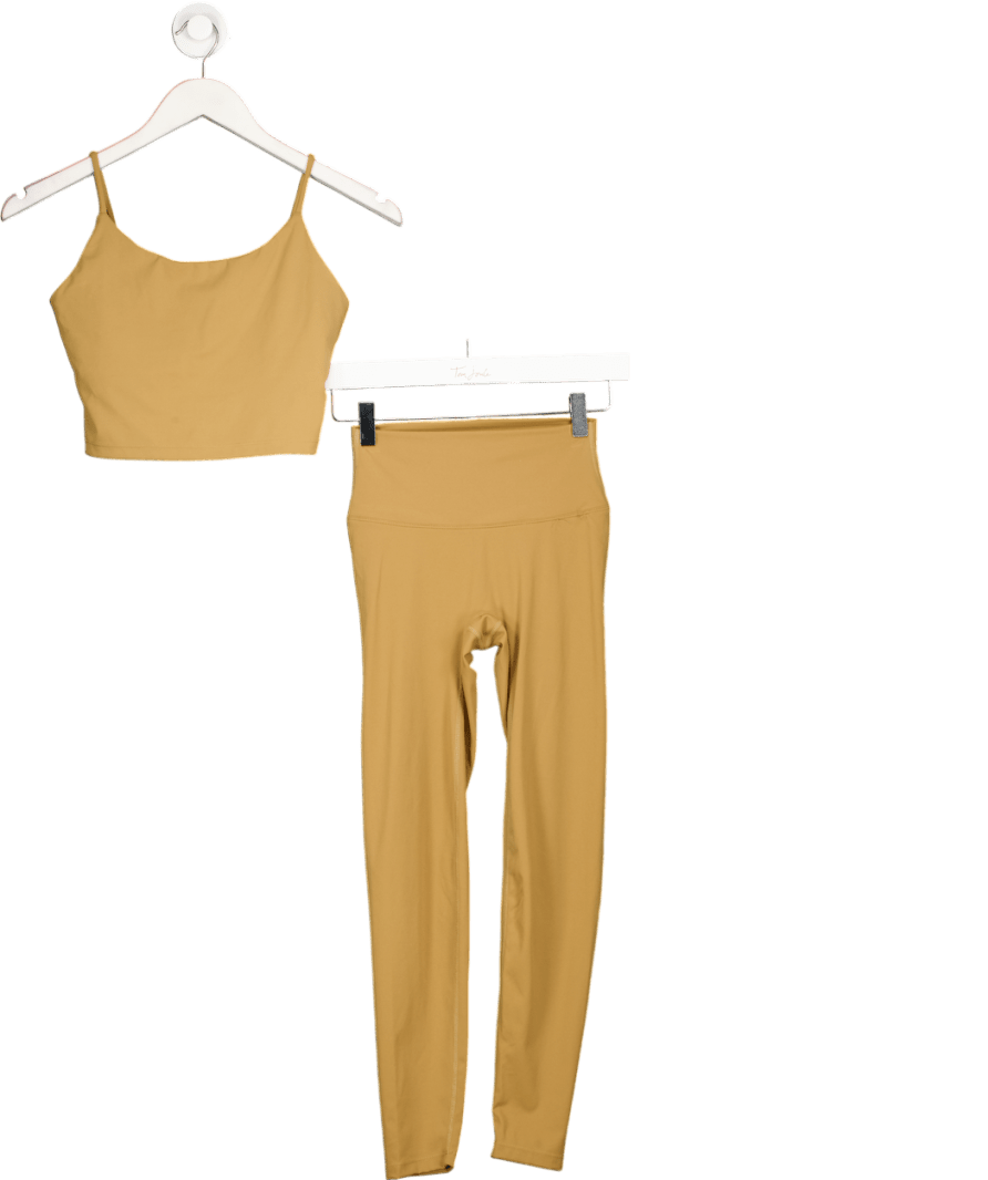 AmadaWear Beige Ulca Top And Leggings Set UK S - Reliked
