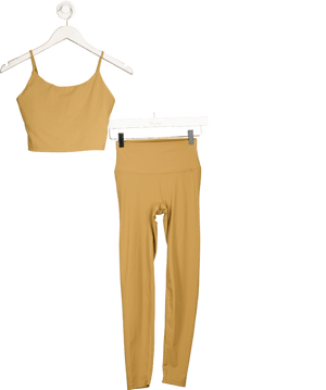 AmadaWear Beige Ulca Top And Leggings Set UK S