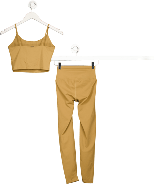 AmadaWear Beige Ulca Top And Leggings Set UK S - Reliked