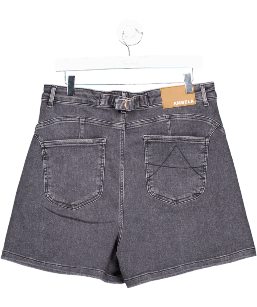 Ambela Grey Stretch Mom Short UK 18 - Reliked