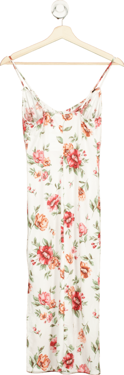 Ambiance Floral White Maxi Dress UK S - Reliked