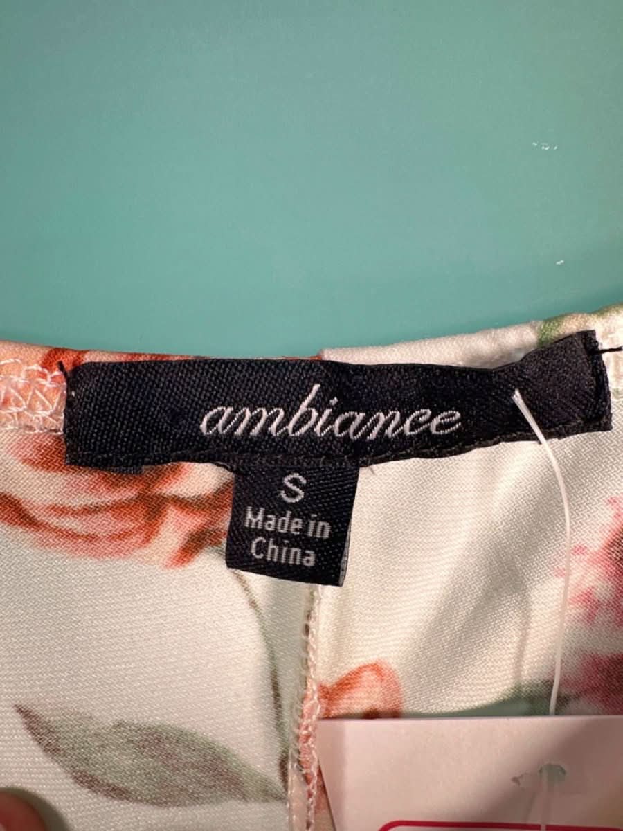 Ambiance Floral White Maxi Dress UK S - Reliked