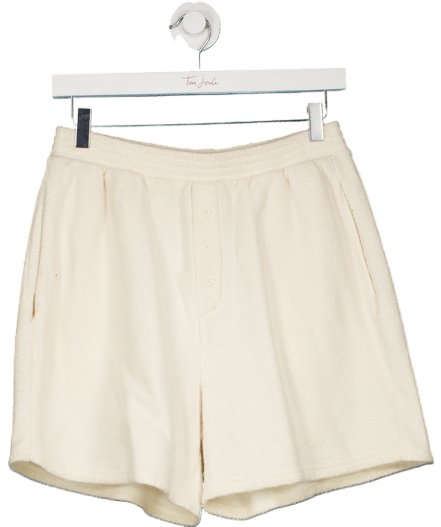 American Vintage Cream Terry Towelling Boxer Style Short UK S - Reliked