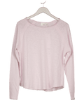 American Vintage Marshmallow Pink Iconic Sonoma Thick Cotton Long Sleeve T-shirt UK M - Reliked