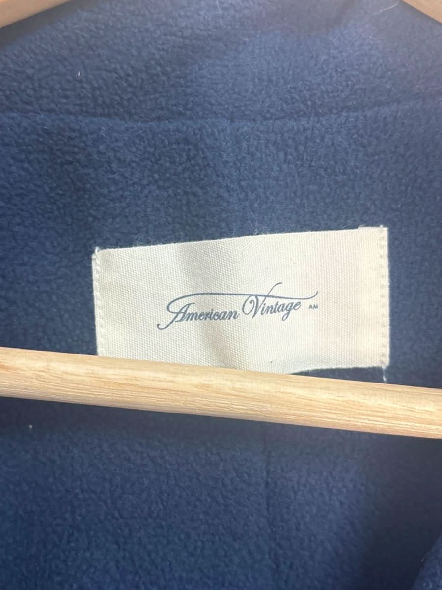 American Vintage Navy fleece lined parka jacket S/M - Reliked