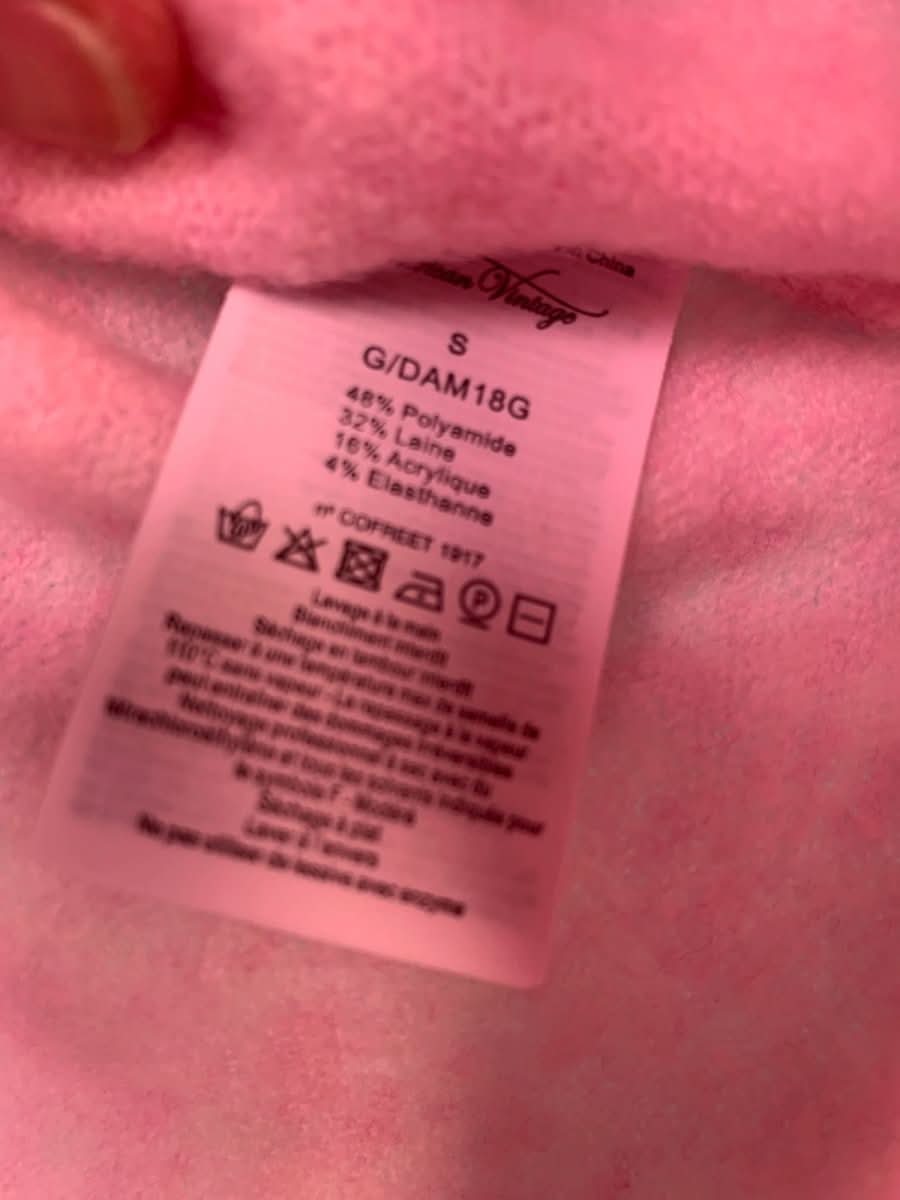 American Vintage Pink Damsville Supersoft Melange Top UK S - Reliked