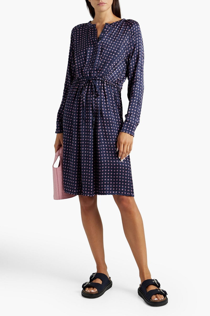 American Vintage Blue Gitaka Long Sleeve Dress UK M