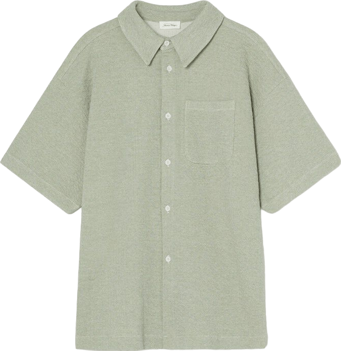 American Vintage Sage Green S/s Shirt UK S/M - Reliked