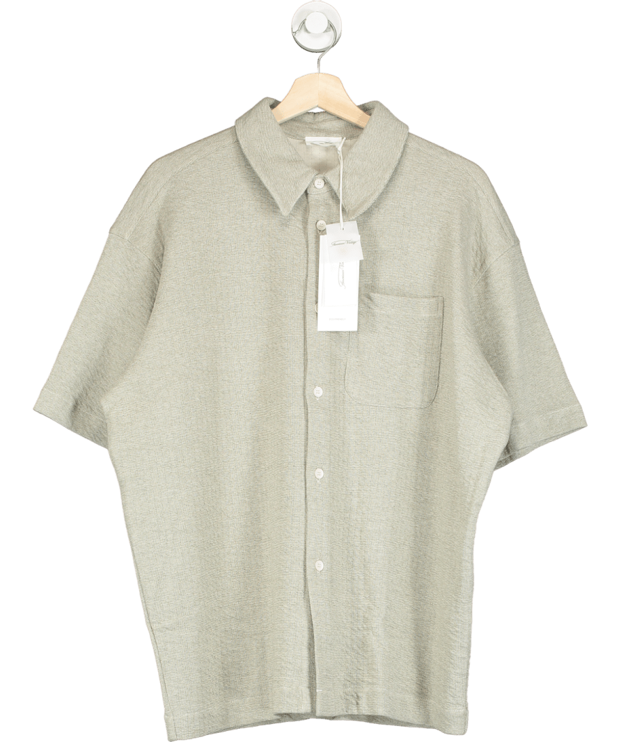 American Vintage Sage Green S/s Shirt UK S/M - Reliked