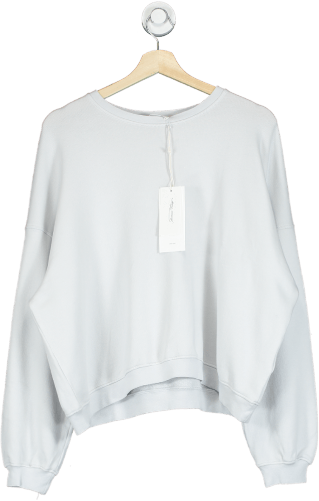 American Vintage White Hapylife Sweatshirt - Vintage Cloud UK S - Reliked