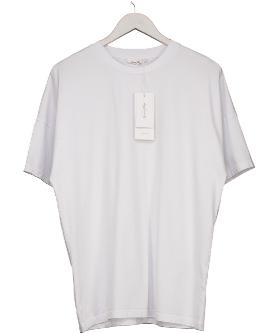 American Vintage White Homme 20 Years Fizvalley T-shirt UK S - Reliked