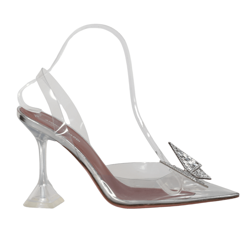 Amina Muaddi X Awge Pheonix Pvc Crystal ButterflySlingback Courts UK 5 EU 38 👠 - Reliked