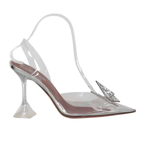 Amina Muaddi X Awge Pheonix Pvc Crystal ButterflySlingback Courts UK 5 EU 38 👠 - Reliked
