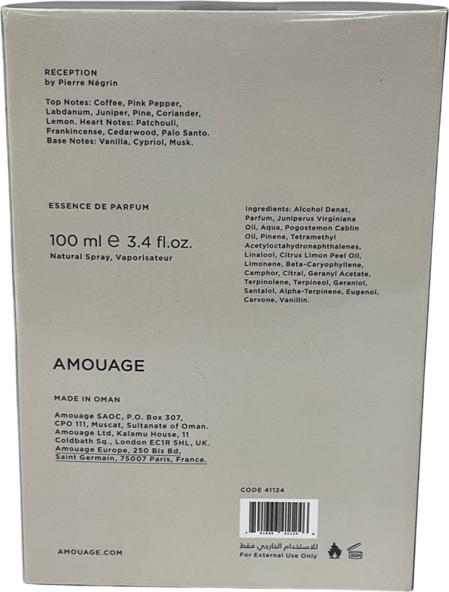 Amouage Reception Essence De Parfum Reception 100ml - Reliked