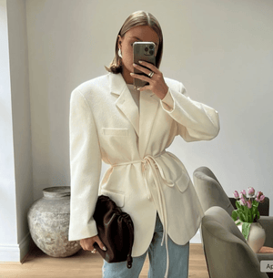 AMR London Cream Boucle Cammeo Blazer One Size