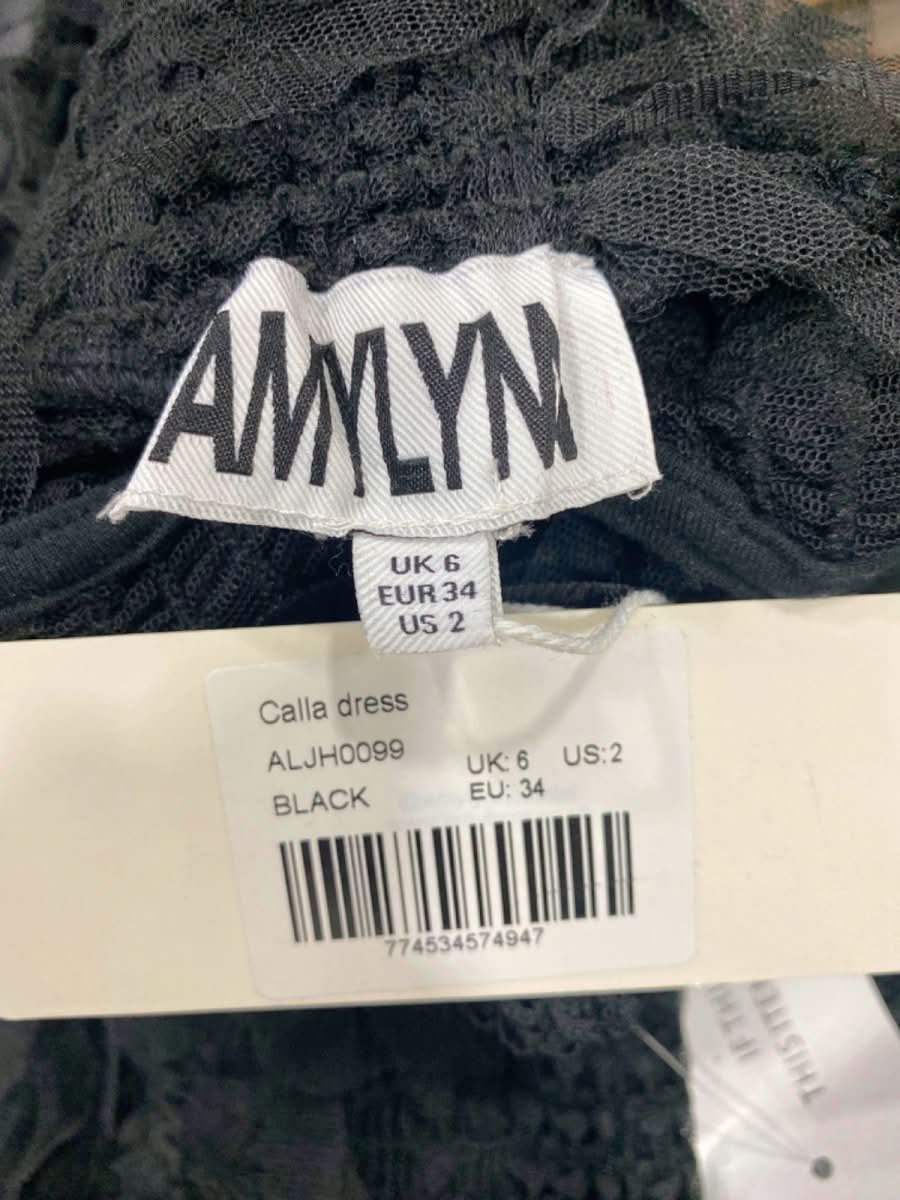 Amylynn Black Calla Dress UK 6 - Reliked