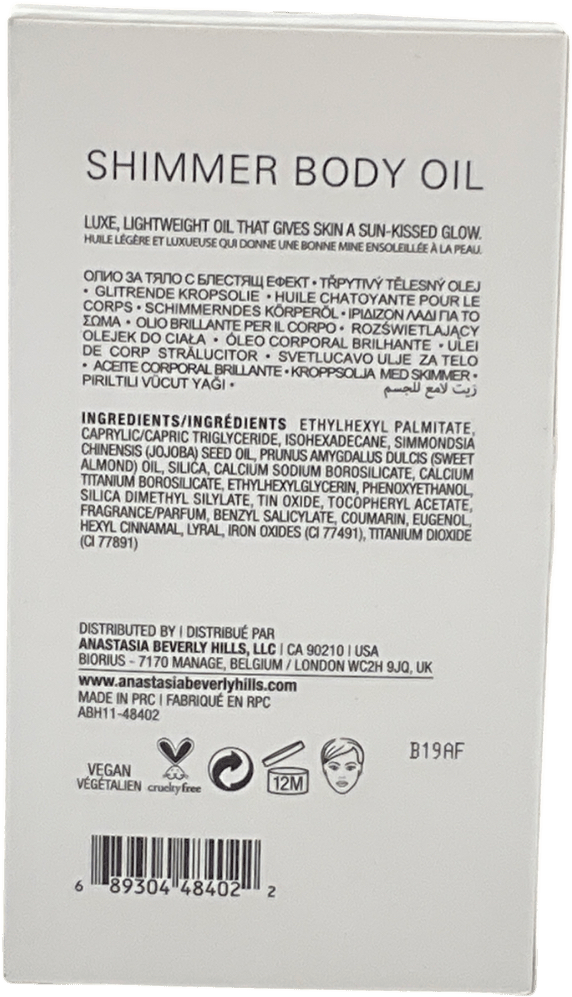 Anastasia Beverly Hills Body Makeup Shimmer Body Oil 45ml - Reliked