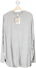 AND/OR Grey Viscose Orla Long Sleeve Top UK 14 - Reliked