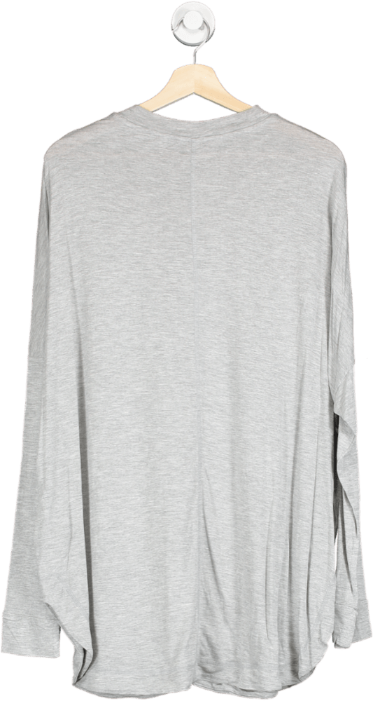 AND/OR Grey Viscose Orla Long Sleeve Top UK 14 - Reliked