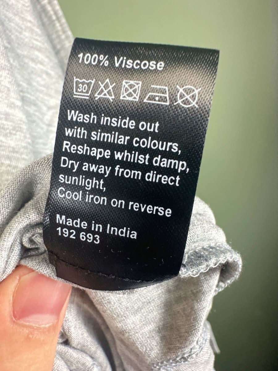 AND/OR Grey Viscose Orla Long Sleeve Top UK 14 - Reliked