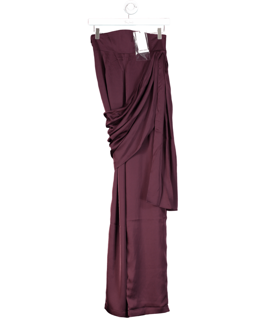 Andrea Iyamah Purple Loti Drape Trousers UK S - Reliked