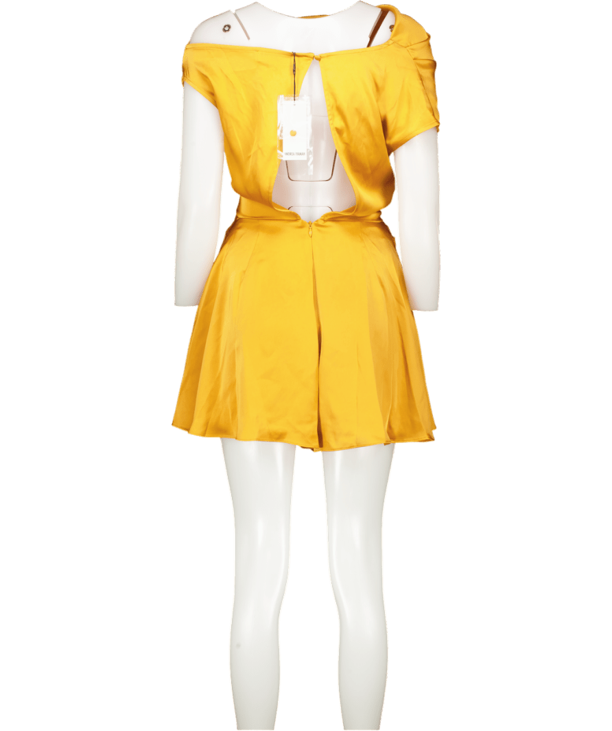 Andrea Iyamah Yellow Gold Edah Romper UK 6 - Reliked