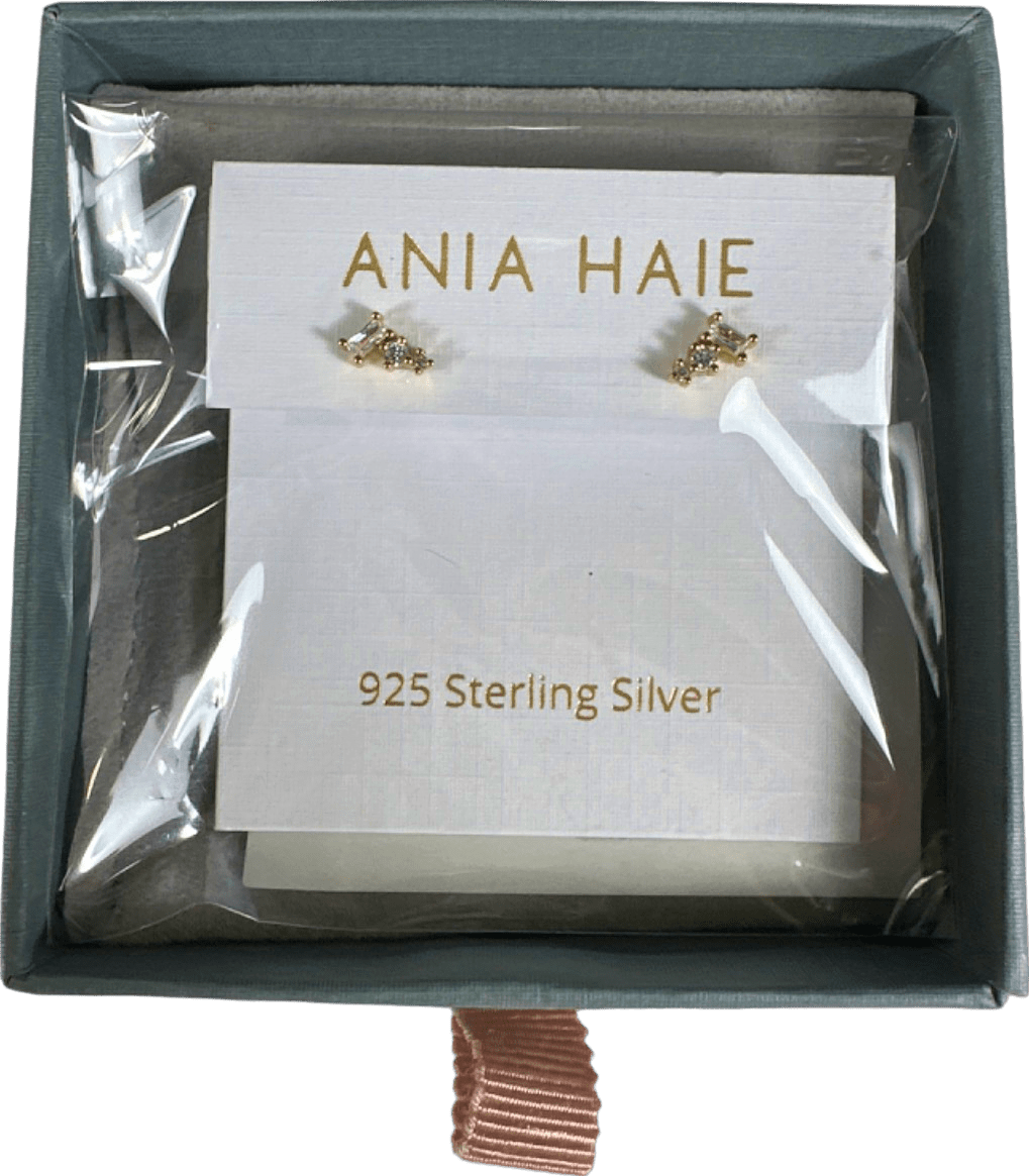 ANIA HAIE Glam Mini Climber Gold Stud Earrings - Gift Boxed - Reliked
