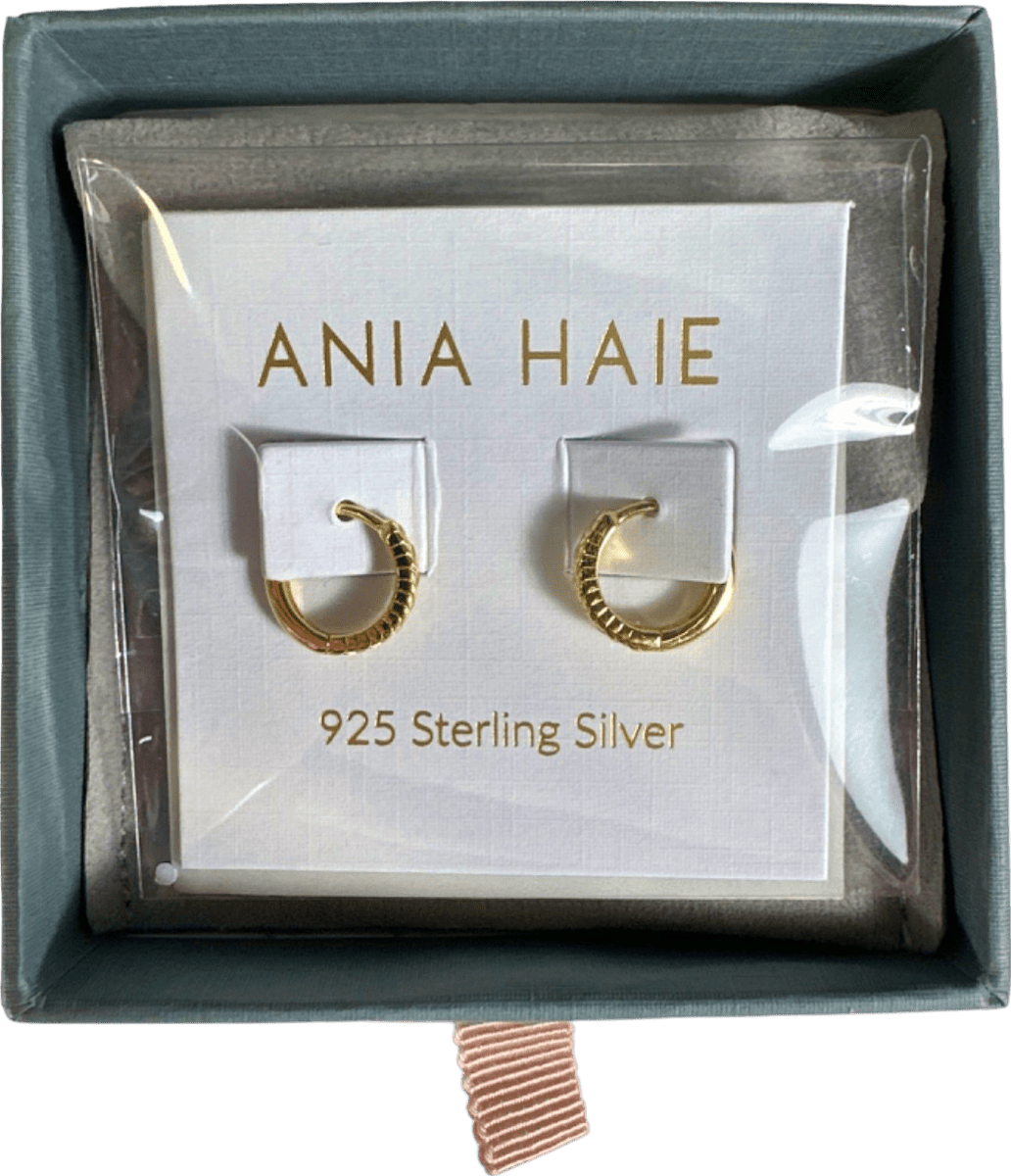 Ania Haie Gold Ropes & Dreams Huggie Hoop Earrings - Gift Boxed - Reliked