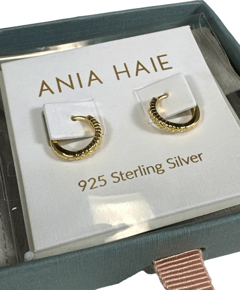 Ania Haie Gold Ropes & Dreams Huggie Hoop Earrings - Gift Boxed - Reliked