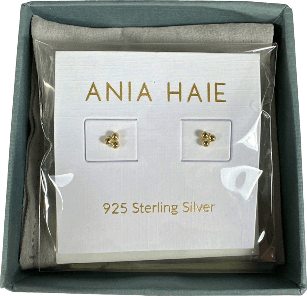 Ania Haie Gold Triple Ball Stud Earrings - Gift Boxed - Reliked