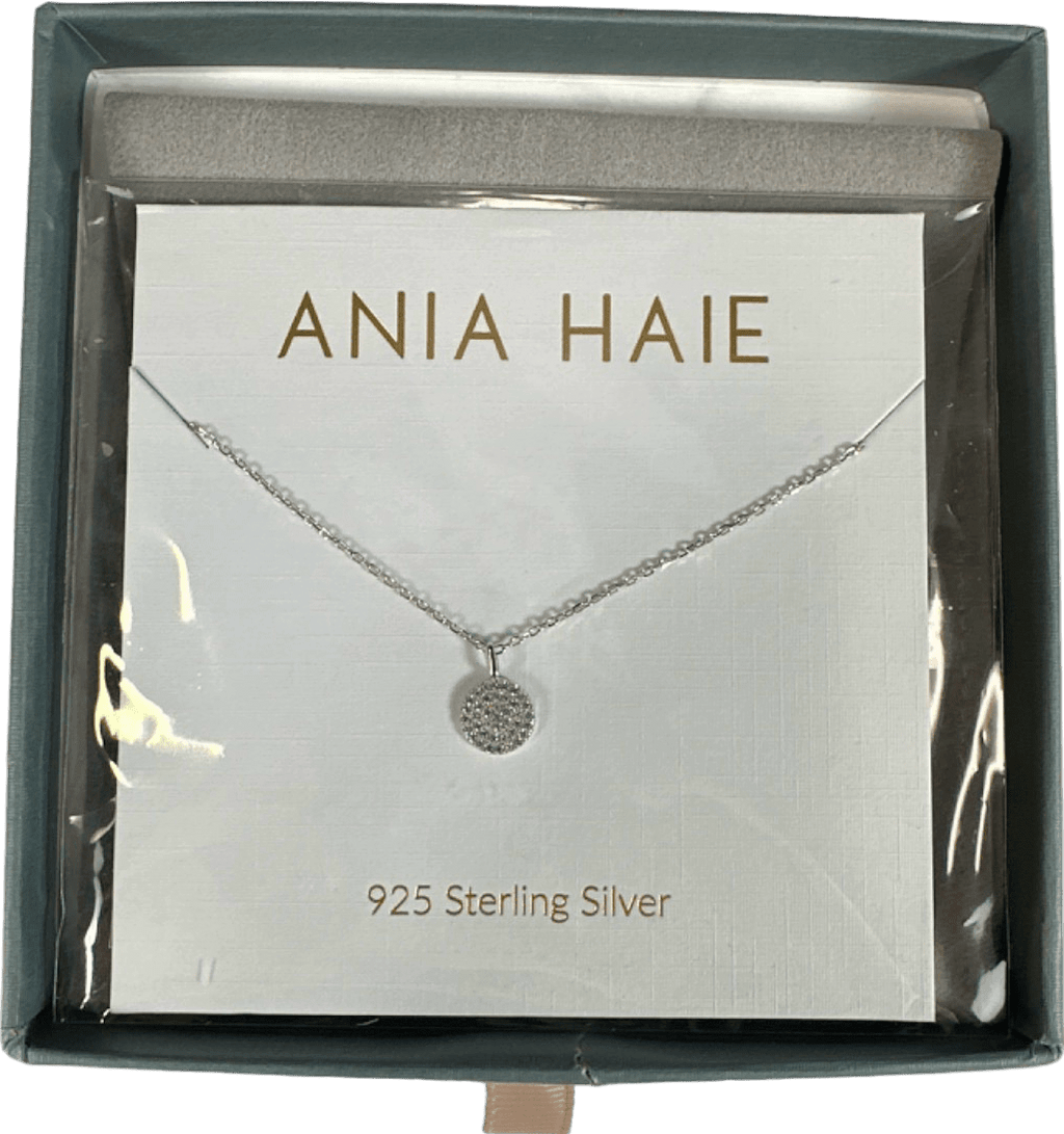 Ania Haie Silver Glam Disc Pendant Necklace - Gift Boxed - Reliked