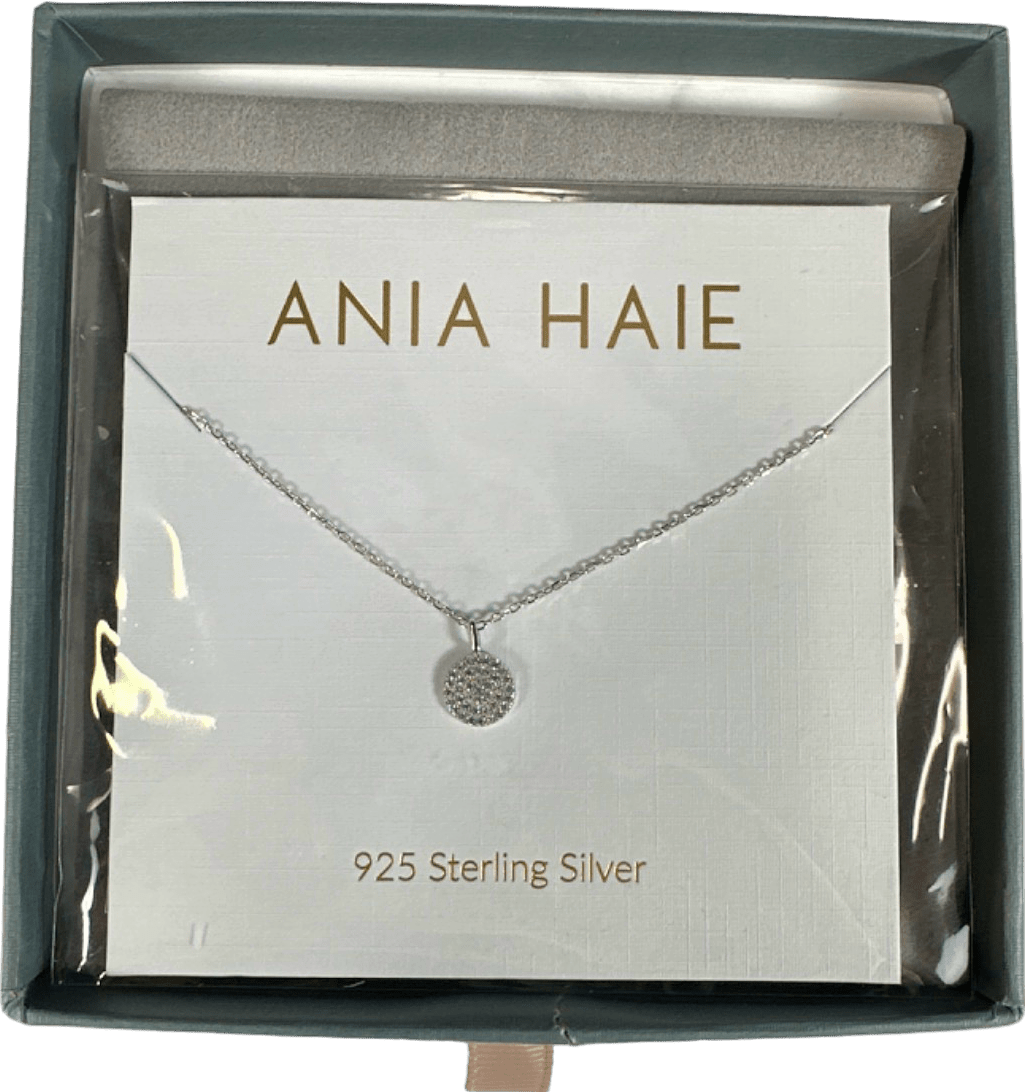 Ania Haie Silver Glam Disc Pendant Necklace - Gift Boxed - Reliked