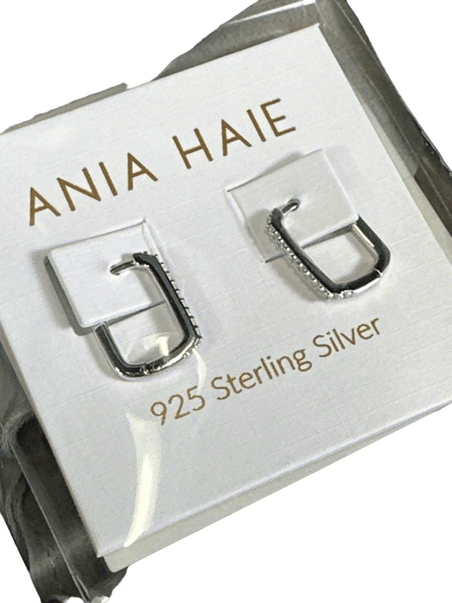 Ania Haie Silver Glam Rock Oval Hoop Earrings - Gift Boxed - Reliked