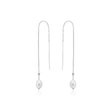 Ania Haie Silver Pearl of Wisdom Long Earrings - Gift Boxed - Reliked