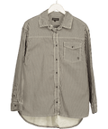 Anine Bing Brown Midweight Cotton Striped Shirt UK S - Reliked