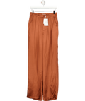 Anine Bing Orange Carrie Silk - satin Straight - leg Pants UK 8 - Reliked