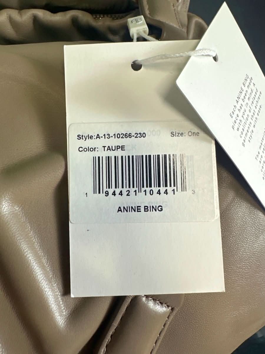 Anine Bing Taupe Chain Strap Shoulder Bag - Reliked