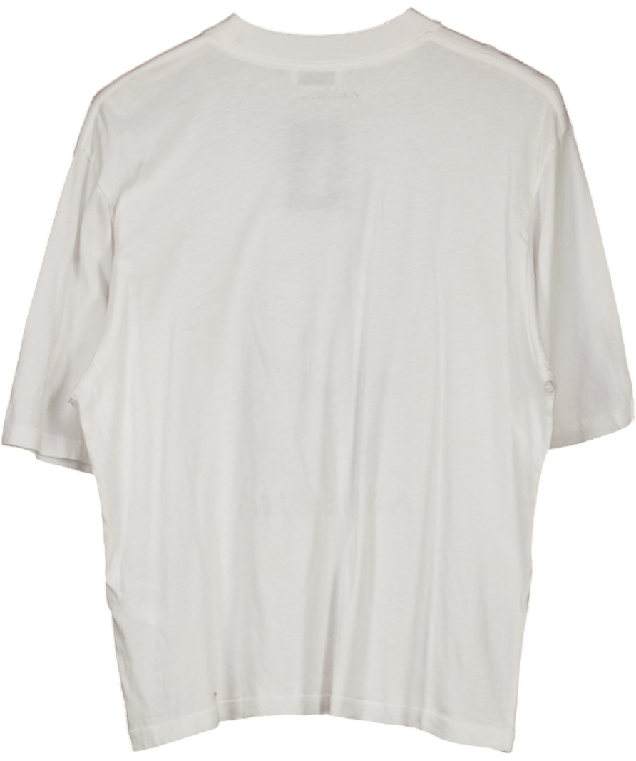 Anine Bing White Kate Moss Graphic - print T-shirt UK M - Reliked