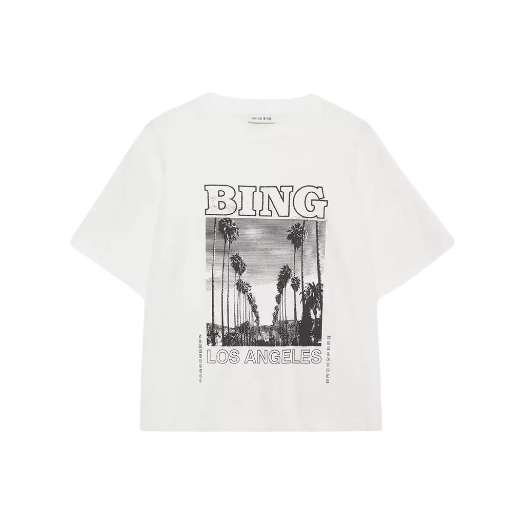 ANINE BING White La Tour Louis T-shirt UK S