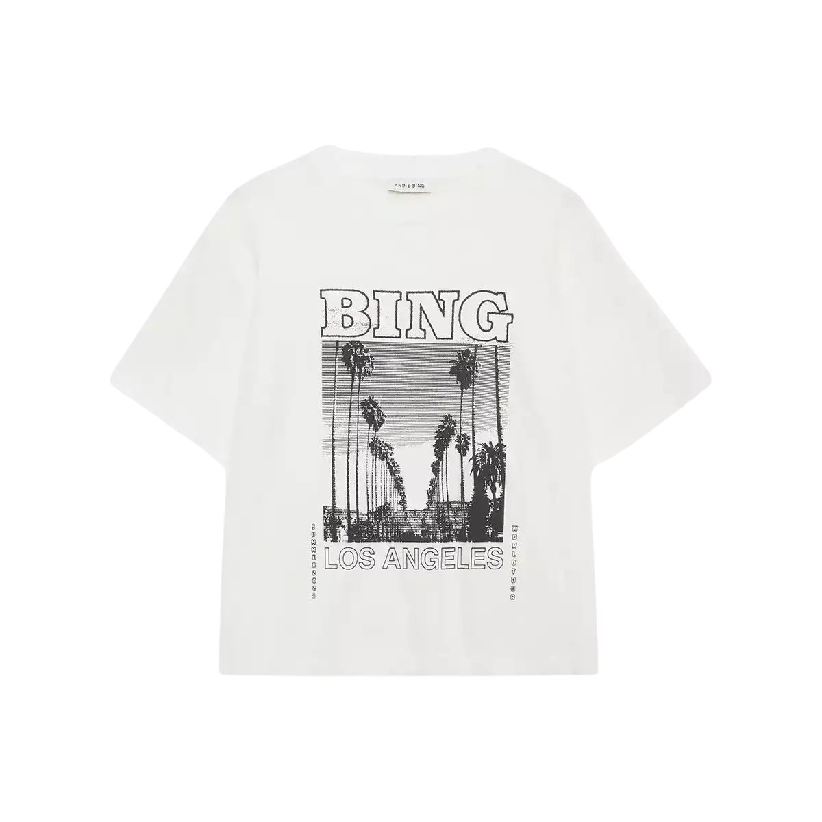 ANINE BING White La Tour Louis T-shirt UK S
