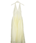 Anmy Bui Cream Gisele Halter Neck Backless Maxi Dress UK 6 - Reliked