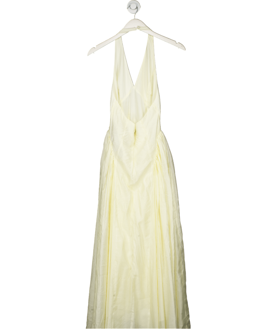 Anmy Bui Cream Gisele Halter Neck Backless Maxi Dress UK 6 - Reliked