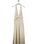 Anmy Bui Cream Satin Halter Neck Dress UK S/M - Reliked